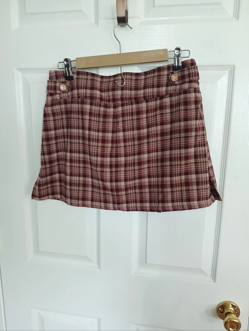 Hot Kiss Plaid Pleated Mini Skirt  Vintage Y2K Preppy Academia Old Money School